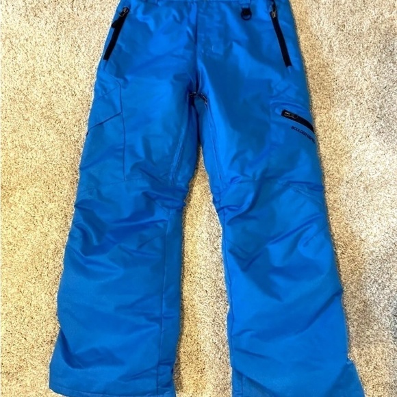 Youth Boulder Gear Sz Medium Ski Pants Blue Insulated Snowboard Zip Pockets - Picture 2 of 6